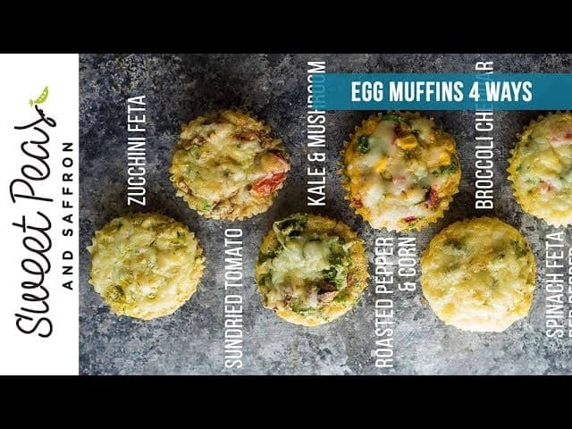 Light + Fluffy Egg Muffins (7 flavors; not wet!) - Sweet Peas and Saffron