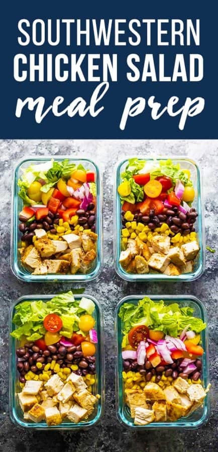 southwestern chopped chicken salad (meal prep)