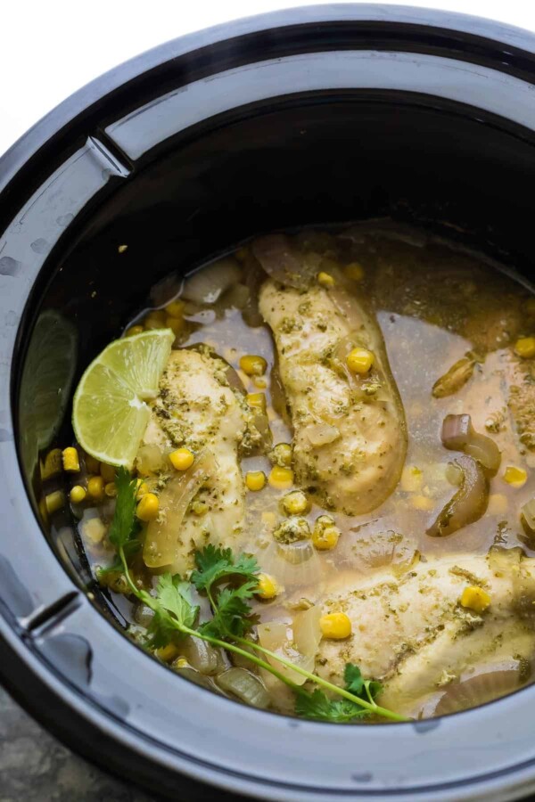 Slow Cooker Cilantro Lime Chicken Tacos (Freezer Slow Cooker) | Sweet ...