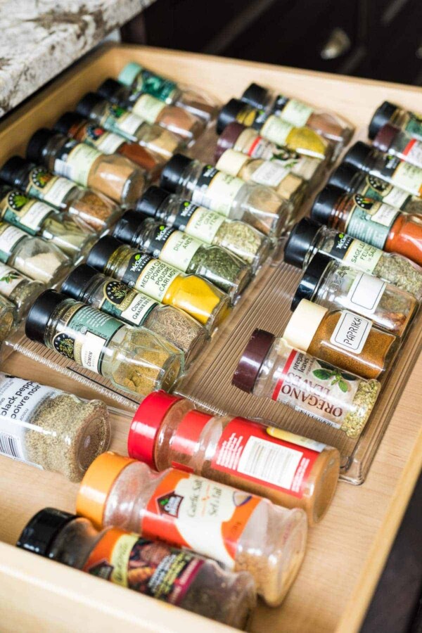 spice drawer pantry staples