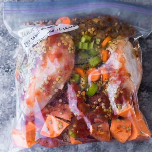 Slow Cooker Ethiopian Chicken Stew with Lentils and Sweet Potato