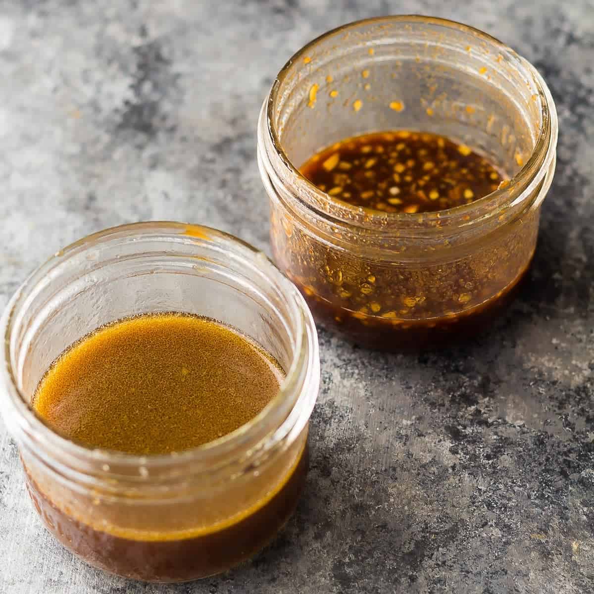 Prep this meal prep stir fry with two difference sauces (honey sriracha and lemon sesame) to get completely different flavors in your lunch! Prep them both in under 45 minutes.