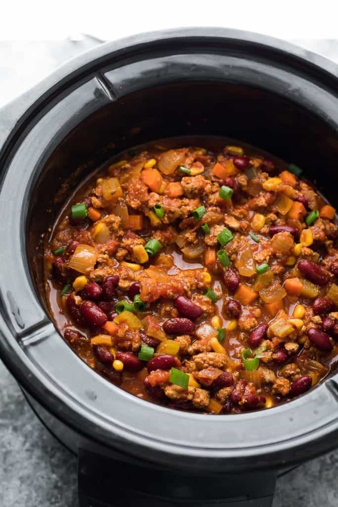 Smoky Slow Cooker Turkey Chili - Sweet Peas and Saffron