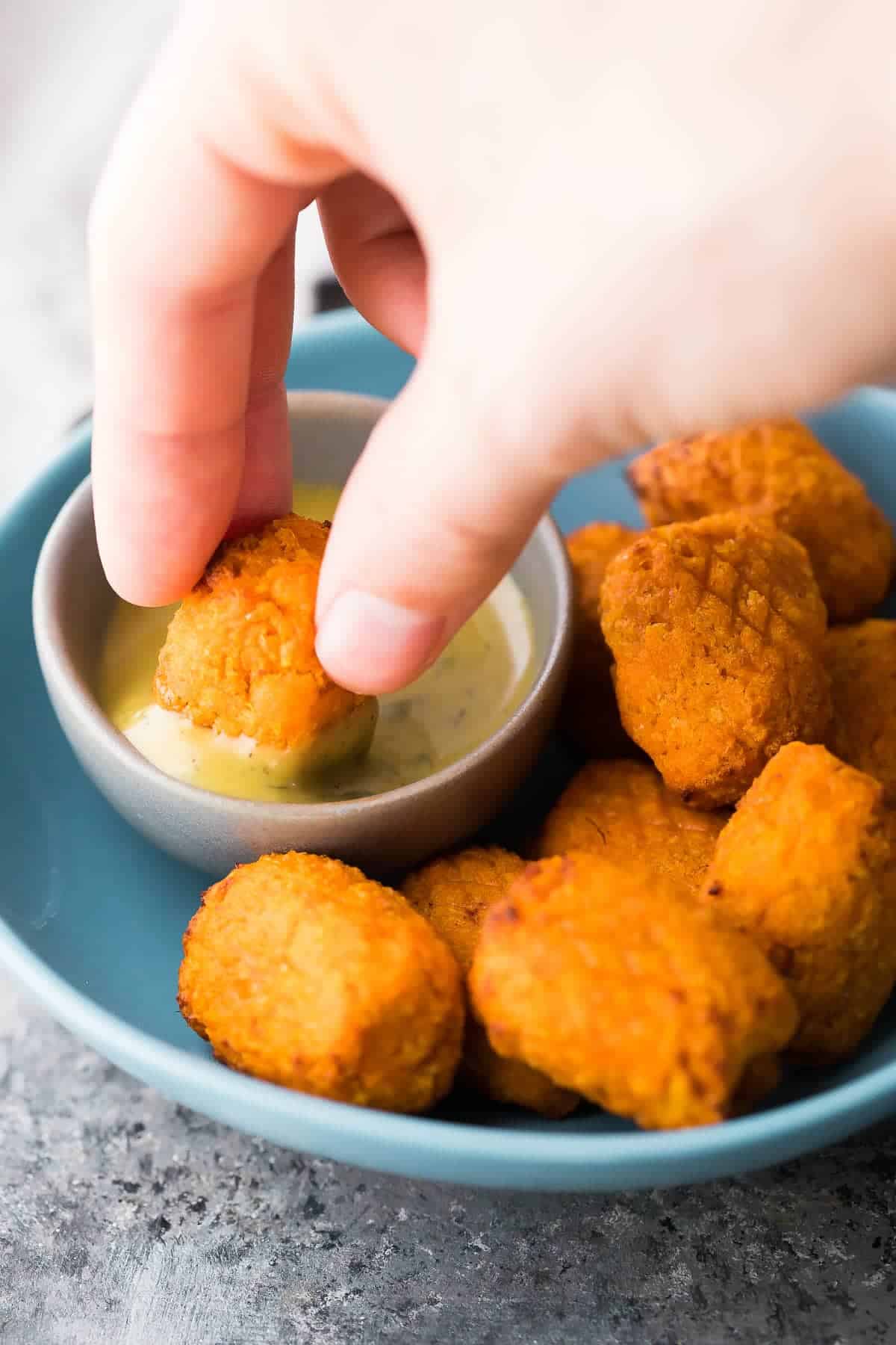 Crispy Air Fryer Sweet Potato Tots Sweet Peas and Saffron