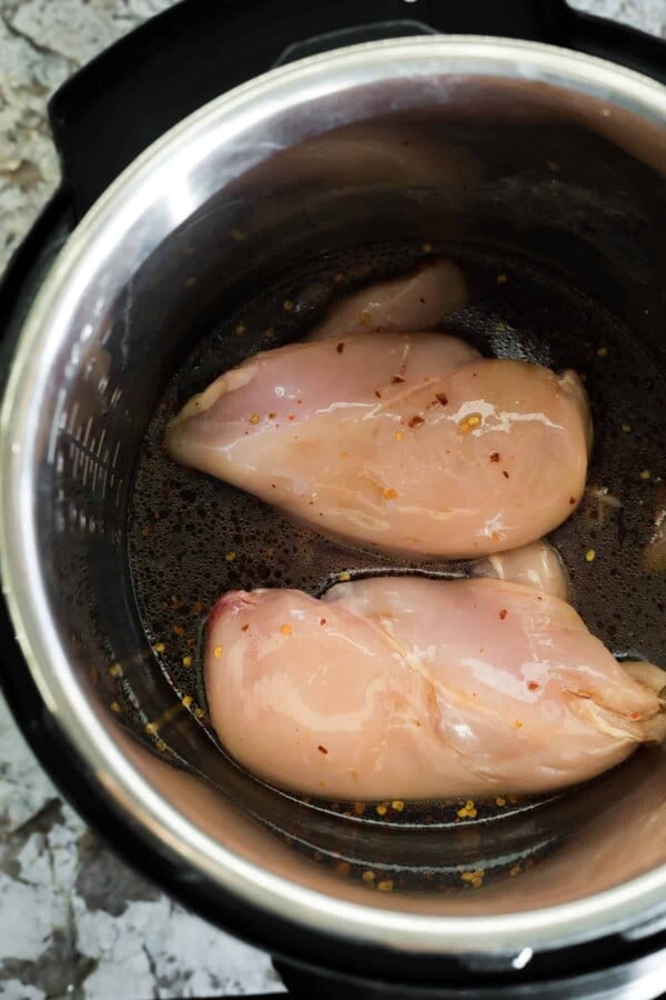 honey sesame chicken breast in Instant Pot before cooking