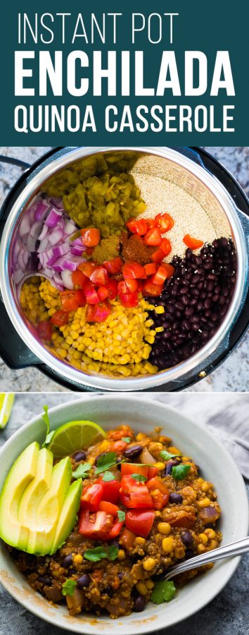 instant pot quinoa enchilada casserole