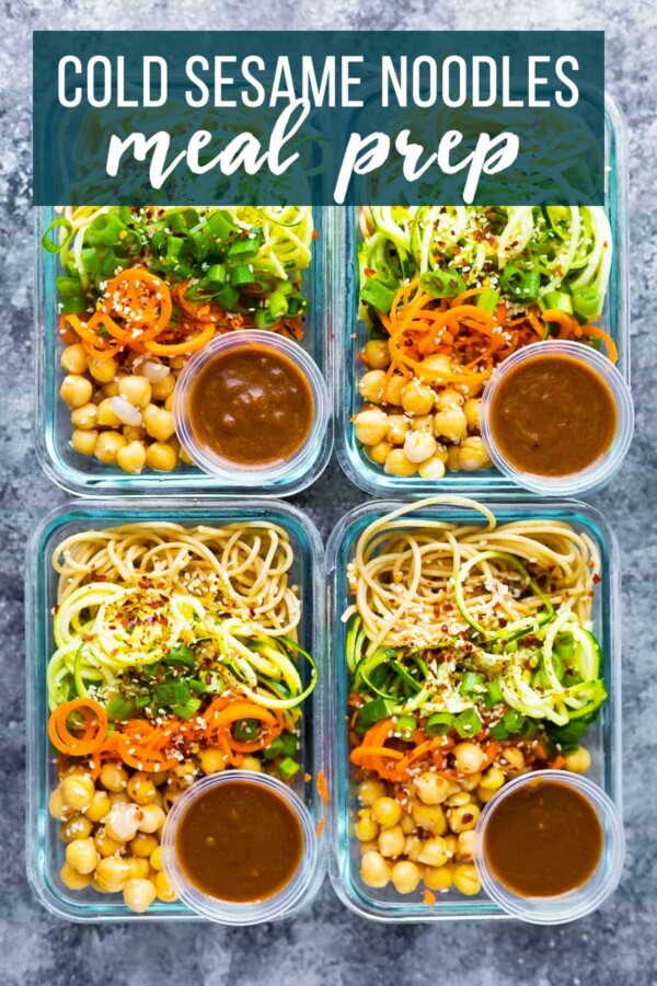 cold sesame noodle meal prep bowls (vegan)