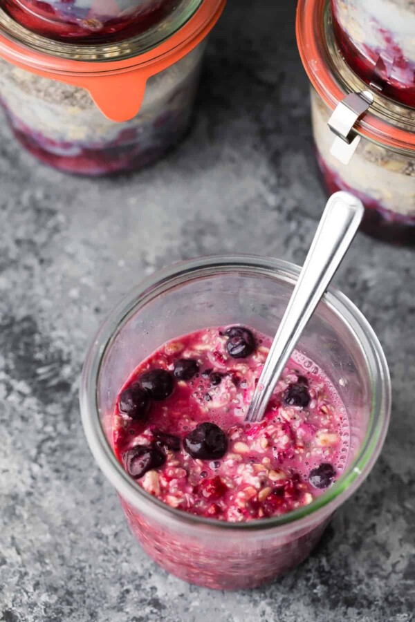 Fruit On The Bottom Overnight Oats - Sweet Peas and Saffron