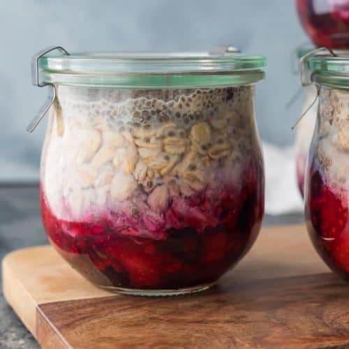 Fruit On The Bottom Overnight Oats - Sweet Peas and Saffron