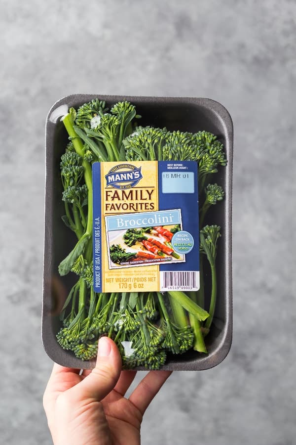 Mann's broccolini package, to be used in broccolini recipe