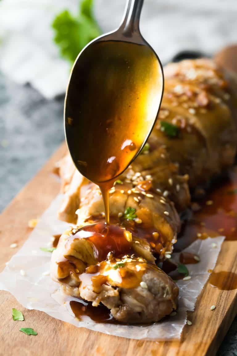 Instant Pot Pork Tenderloin with Soy Ginger Sauce