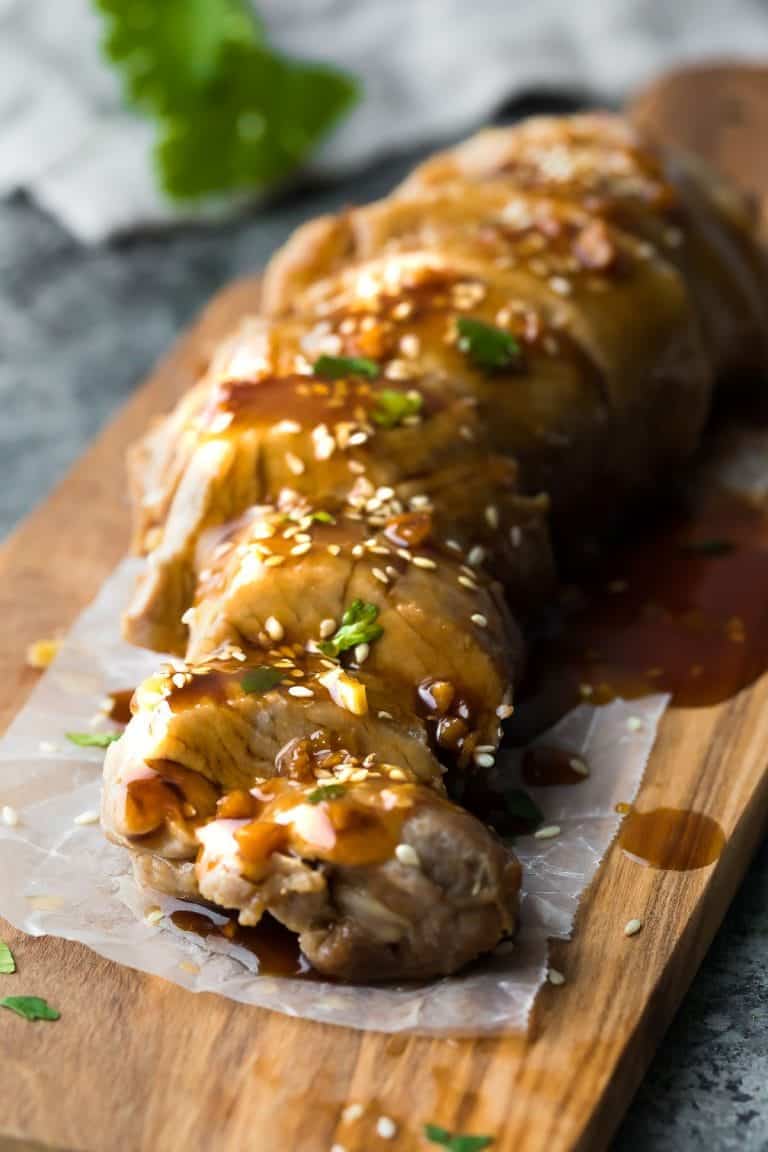 Instant Pot Pork Tenderloin with Soy Ginger Sauce