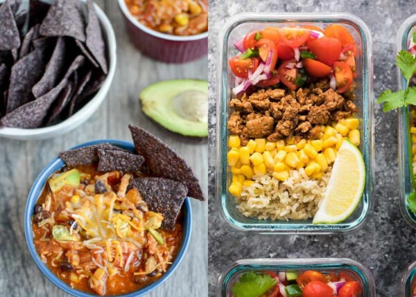 Collage image of 24 Clean Eating Meal Prep Ideas