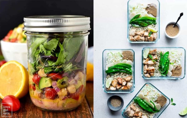 Collage di 24 Clean Eating Meal Prep Ideas