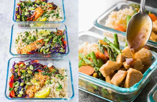 Collage image of 24 Clean Eating Meal Prep Ideas