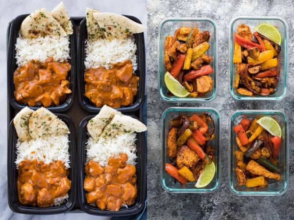 Collage image of 24 Clean Eating Meal Prep Ideas