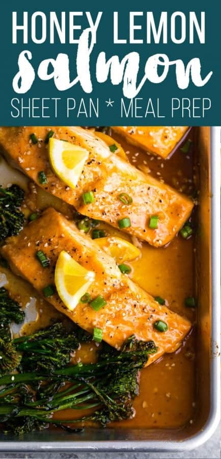 sheet pan honey lemon salmon & broccolini