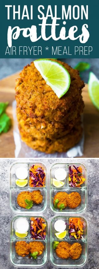 make ahead thai salmon patties (air fryer or pan fried)
