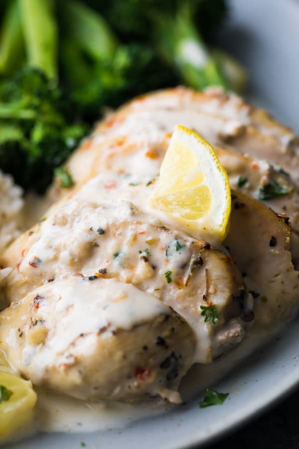 Instant Pot Creamy Lemon Chicken Breasts Sweet Peas and Saffron