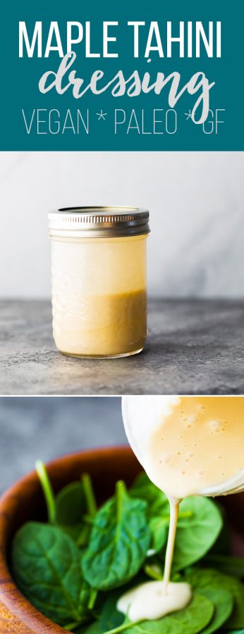 creamy maple tahini dressing (vegan)