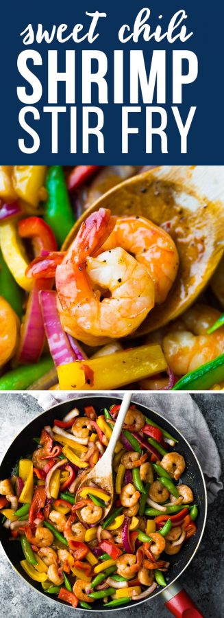 easy sweet chili shrimp stir fry