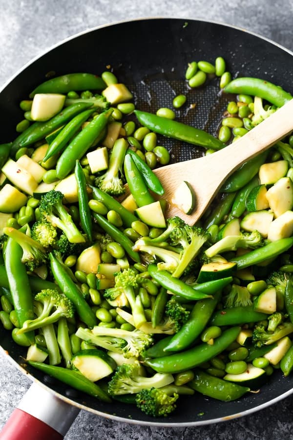 homemade teriyaki recipe in the pan with a spoon