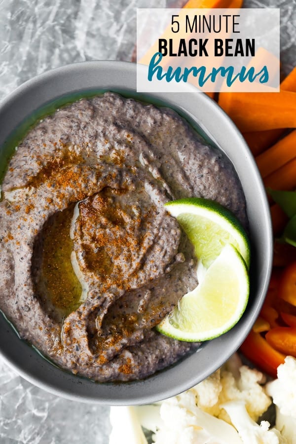 5 minute black bean hummus