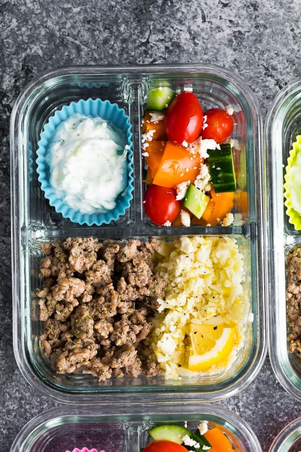 Greek Rice & Turkey Meal Prep Bowls