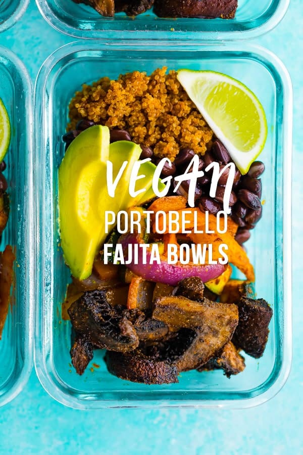 portobello fajita vegan meal prep