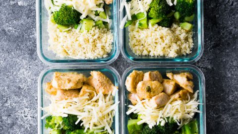 Cheesy Chicken and Rice Meal Prep Idea