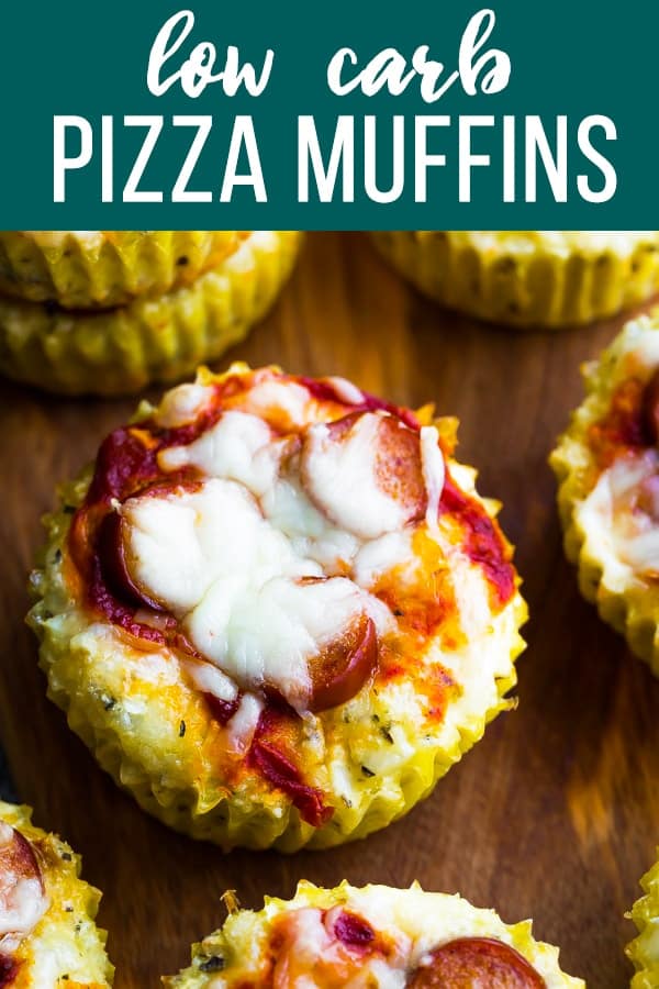 low carb cauliflower pizza muffins