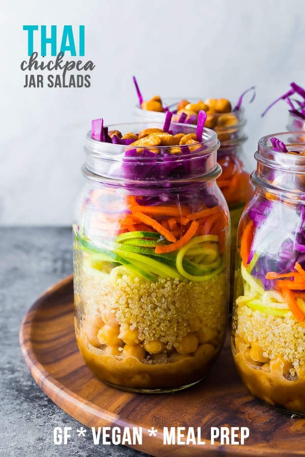 thai chickpea mason jar salad