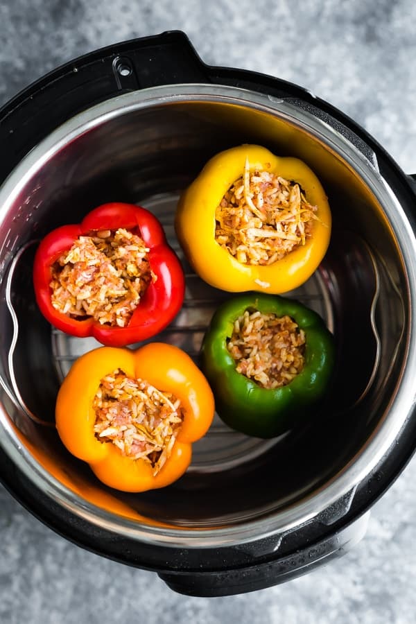 Instant Pot Ground Turkey Stuffed Peppers | Sweet Peas and ...