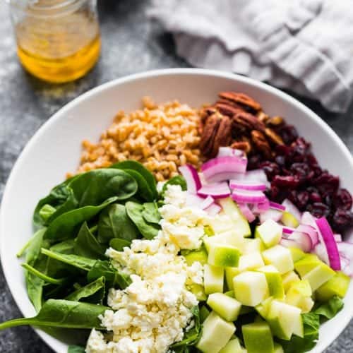 Autumn Apple Farro Salad Sweet Peas and Saffron