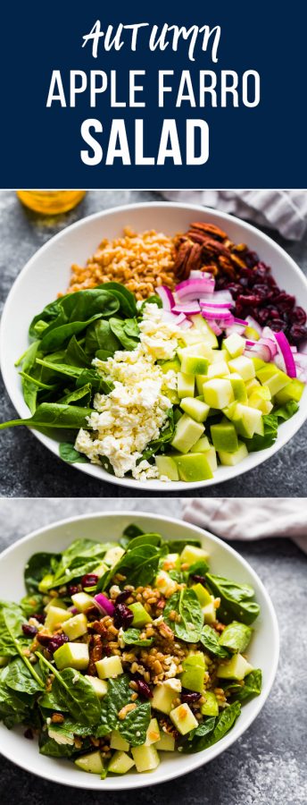 autumn apple farro salad