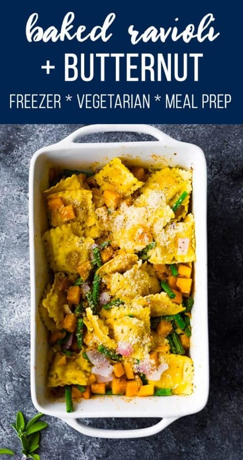 baked ravioli with butternut squash