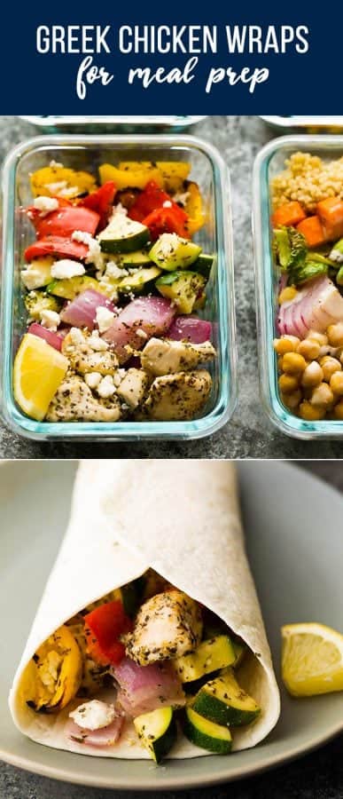 greek chicken wraps for meal prep