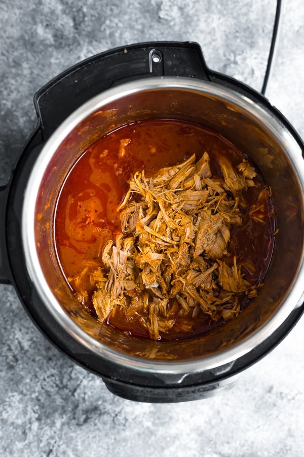 Instant Pot Pulled Pork (tangy + smoky!) | sweetpeasandsaffron.com