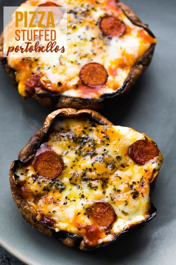 pepperoni pizza stuffed portobello mushrooms