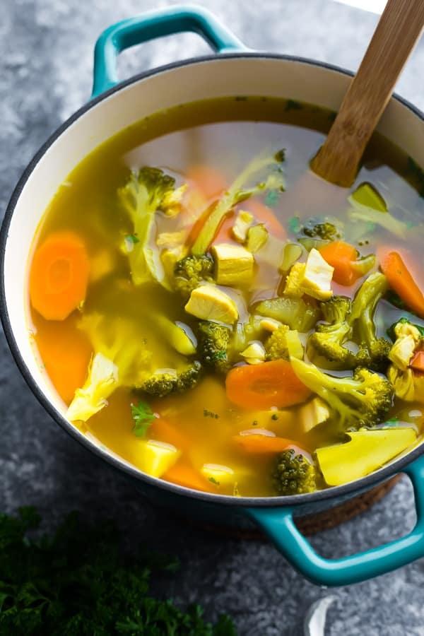 Leftover Turkey Soup via Sweet Peas and Saffron
