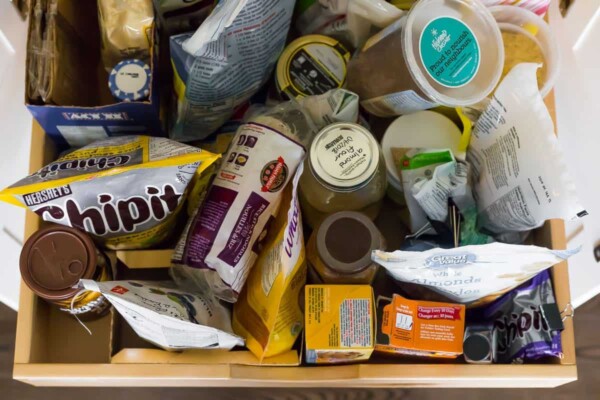 variety of items in a pantry