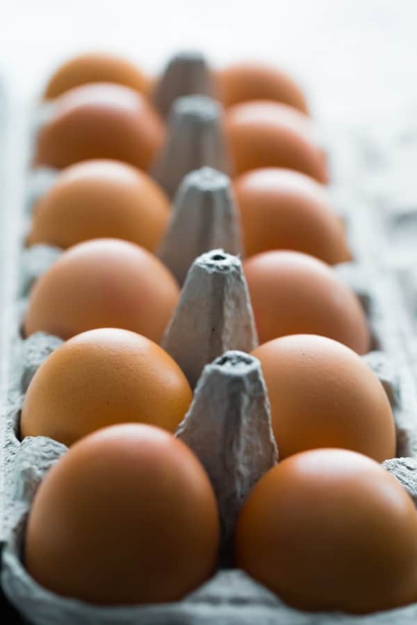 brown eggs in egg carton