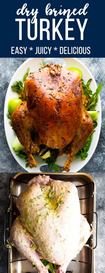 dry brined turkey with garlic sage butter