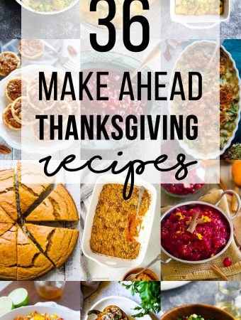 collage image of make ahead thanksgiving recipes
