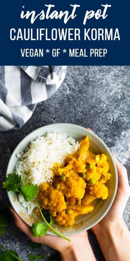instant pot cauliflower korma