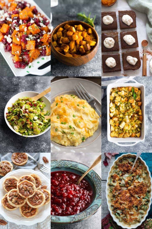 collage image of 9 of the make ahead thanksgiving recipes