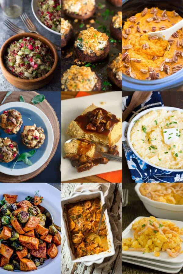 collage image of 9 of the make ahead thanksgiving recipes