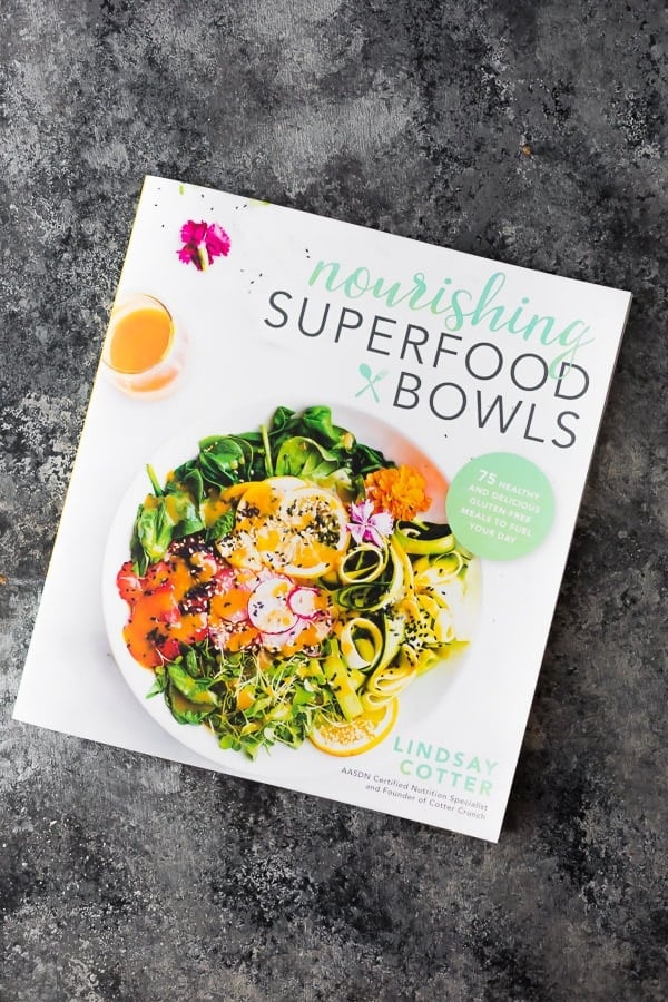 overhead shot of the nourishing superfood bowls cookbook