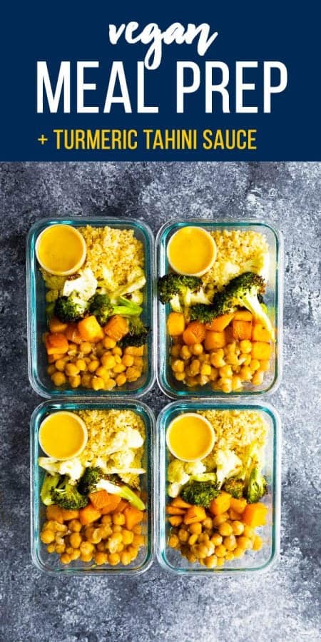 vegan roasted vegetable meal prep