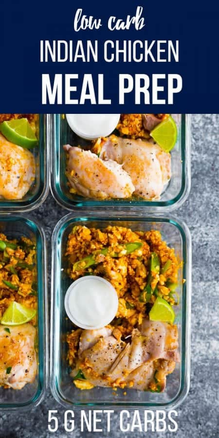 low carb indian chicken skillet